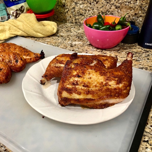 Chicken Quarters cooked on the Traeger Renegade Pro.